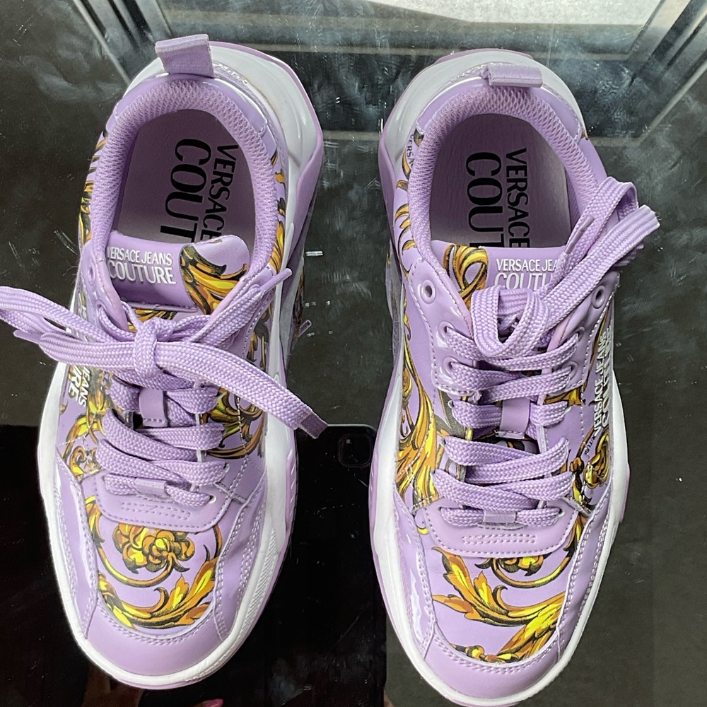 Versace Jeans Collection Lavender and White Sneakers - Picture 4 of 6